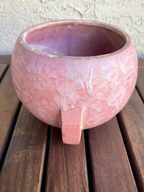 Antique Burley Winter Pottery Arts and Crafts Mottled Ceramic Vase - Rare